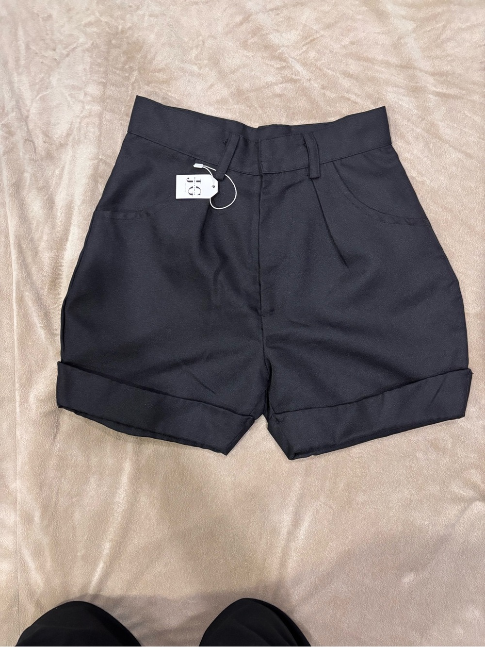 Classic High-Waist Black Women's Shorts